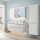 Villeroy & Boch Subway 3.0 Schrank-Doppelwaschtisch 130 cm, mit 2 Hahnlöchern, mit Überlauf