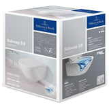 Villeroy & Boch Subway 3.0 Tiefspül-WC spülrandlos, wandhängend, TwistFlush, mit WC-Sitz 8M42S1, Combi-Pack