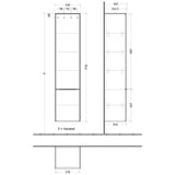 Villeroy & Boch Subway 3.0 Hochschrank, 2 Türen, Anschlag links, Griff glänzend