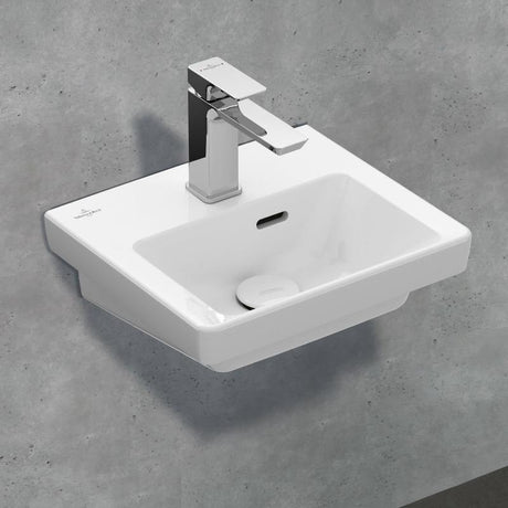 Villeroy & Boch Subway 3.0 Handwaschbecken 37 cm, mit 1 Hahnloch, mit Überlauf