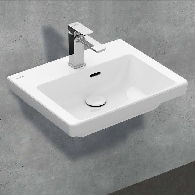 Villeroy & Boch Subway 3.0 Handwaschbecken 50 cm, mit 1 Hahnloch, mit Überlauf