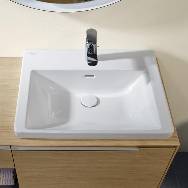 Villeroy & Boch Subway 3.0 Schrankwaschtisch 65 cm, mit 1 Hahnloch, mit Überlauf