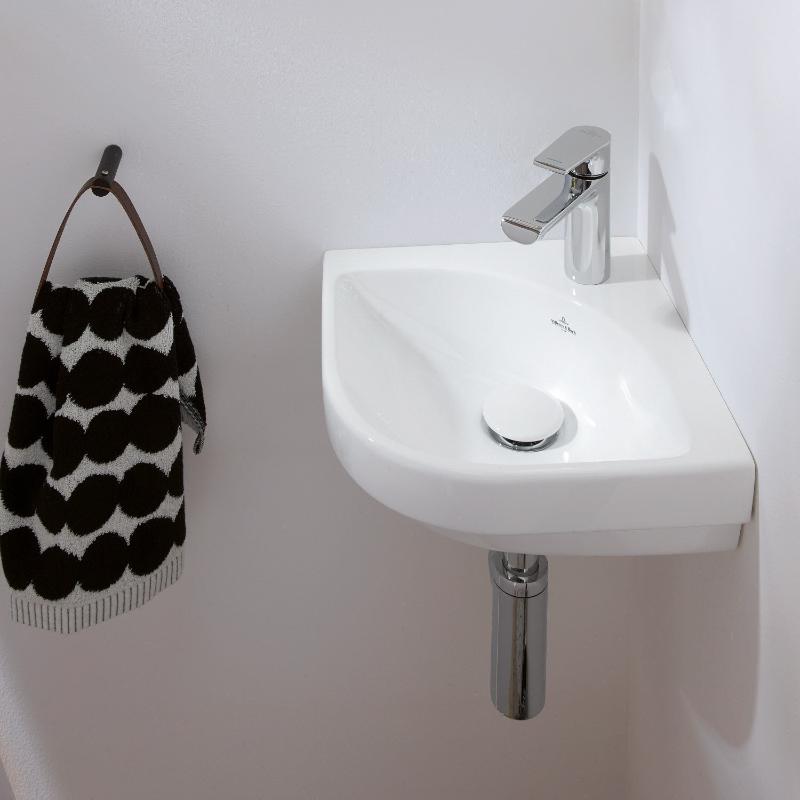 Villeroy & Boch Subway 3.0 Eck-Handwaschbecken 32 cm, mit 1 Hahnloch, ohne Überlauf