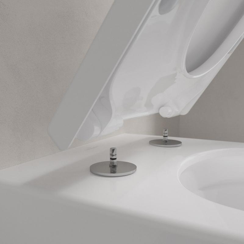 Villeroy & Boch Subway 3.0 Tiefspül-WC spülrandlos, wandhängend, TwistFlush, mit WC-Sitz 8M42S1, Combi-Pack