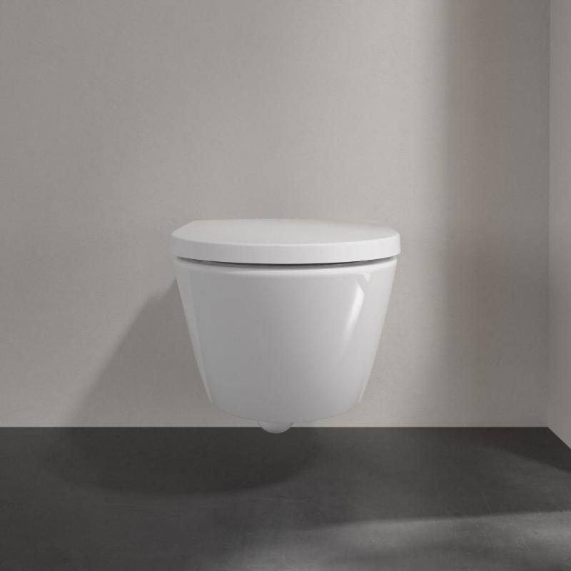 Villeroy & Boch Subway 3.0 Tiefspül-WC spülrandlos, wandhängend, TwistFlush, mit WC-Sitz 8M42S1, Combi-Pack