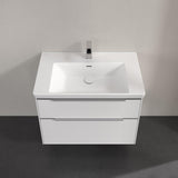 Villeroy & Boch Subway 3.0 Waschtischunterschrank 77,2 cm, 2 Auszüge, Griffe glänzend, ohne LED-Licht