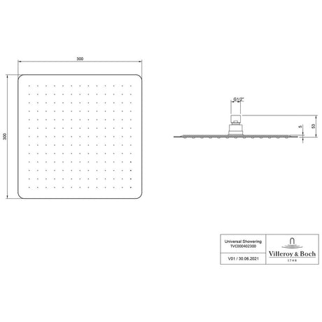 Villeroy & Boch Universal Showers Regenbrause 30 x 30 cm