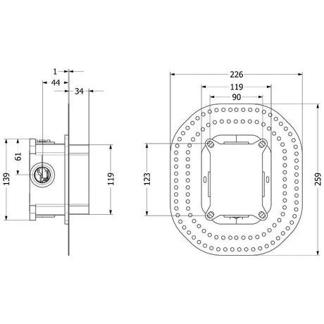 Villeroy & Boch Universal Taps & Fittings Vi-Box Universal-Einbaukörper für Unterputz-Einhebel-Armatur