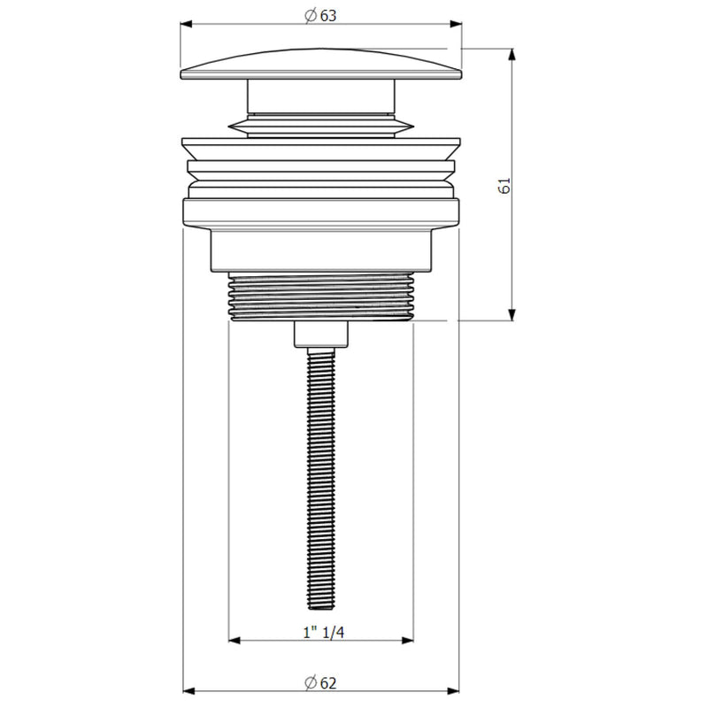 Villeroy & Boch Universal Taps & Fittings Push-Open-Ablaufgarnitur