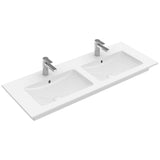 Villeroy & Boch Venticello Schrank-Doppelwaschtisch 130 x 50 cm, mit 2 Hahnlöchern und Überlauf