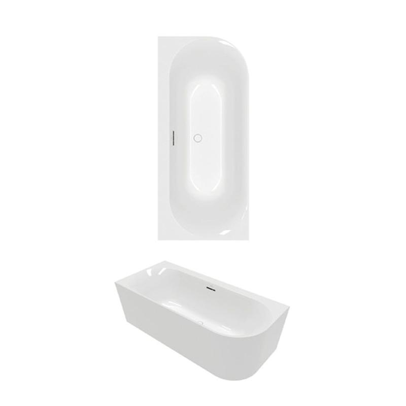 Villeroy & Boch Loop & Friends Oval Duo Vorwand-Badewanne, 170 x 75 cm für Eckeinbau links