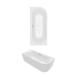 Villeroy & Boch Loop & Friends Oval Duo Vorwand-Badewanne, 170 x 75 cm für Eckeinbau links