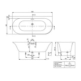 Villeroy & Boch Loop & Friends Oval Duo Vorwand-Badewanne, 170 x 75 cm für Eckeinbau links