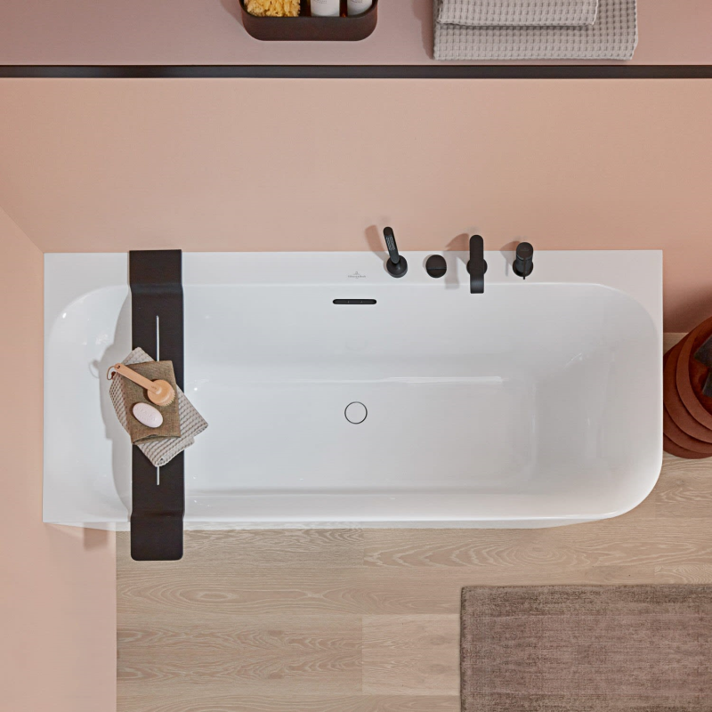 Villeroy & Boch Loop & Friends SQUARE Duo Vorwand-Badewanne, 180 x 80 cm für Eckeinbau links