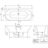 Villeroy & Boch Loop & Friends Oval Duo Vorwand-Badewanne, 180 x 80 cm für Eckeinbau rechts