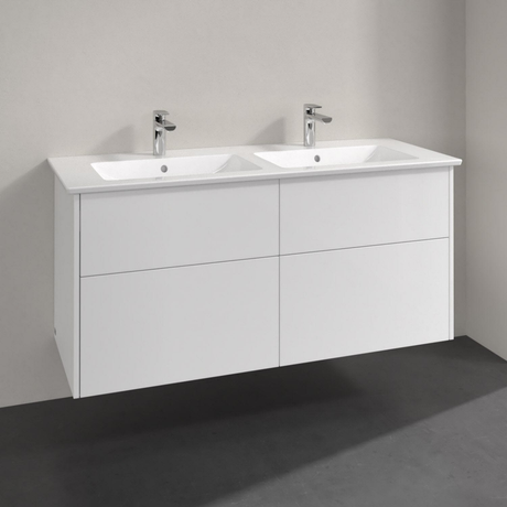 Villeroy & Boch Finero Waschtischunterschrank 130 cm mit Doppelwaschtisch, 4 Auszüge