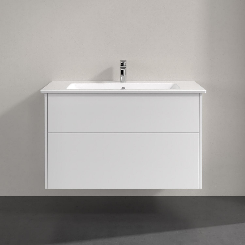 Villeroy & Boch Finero Waschtischunterschrank 100 cm mit Waschtisch, 2 Auszüge