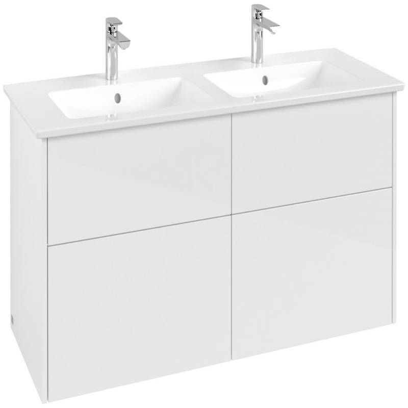 Villeroy & Boch Finero Waschtischunterschrank 130 cm mit Doppelwaschtisch, 4 Auszüge