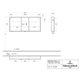 Villeroy & Boch My View Now Vorbau-Spiegelschrank 160 cm, 3 Türen, Sensorschalter