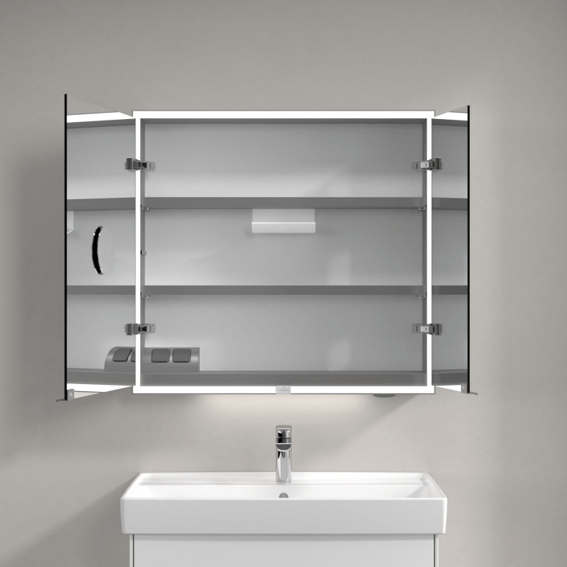 Villeroy & Boch My View Now Vorbau-Spiegelschrank 80 cm, 2 Türen, Sensorschalter