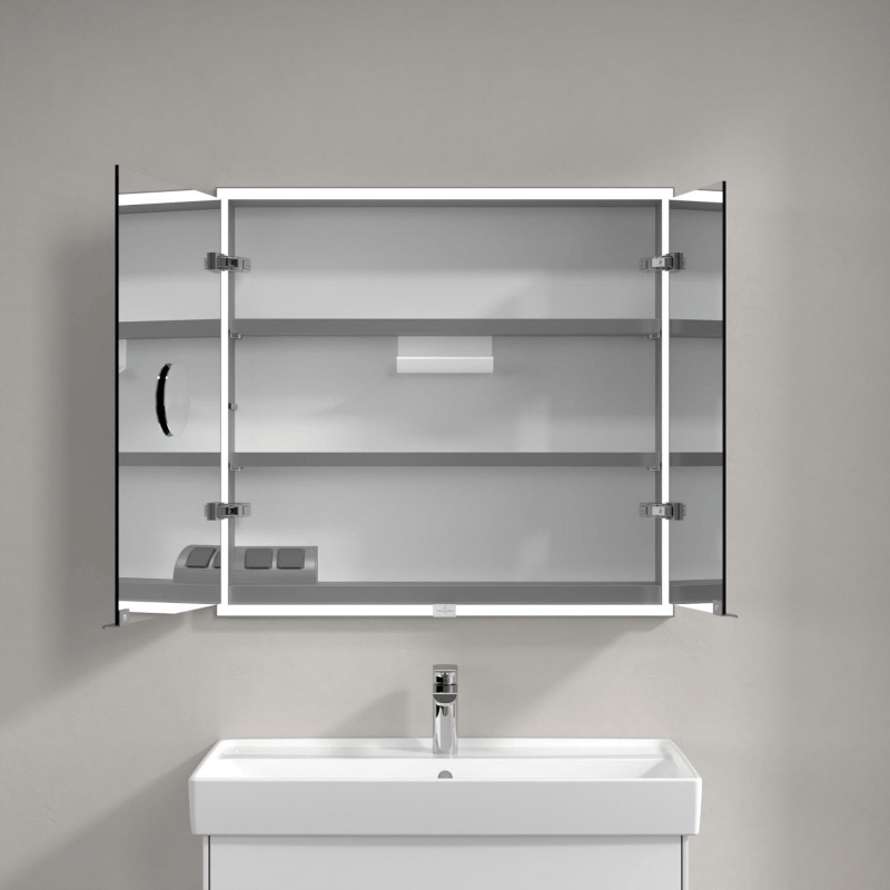 Villeroy & Boch My View Now Einbau-Spiegelschrank 80 cm, 2 Türen, Sensorschalter