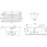 Villeroy & Boch Subway Duo Badewanne 180 x 80 cm