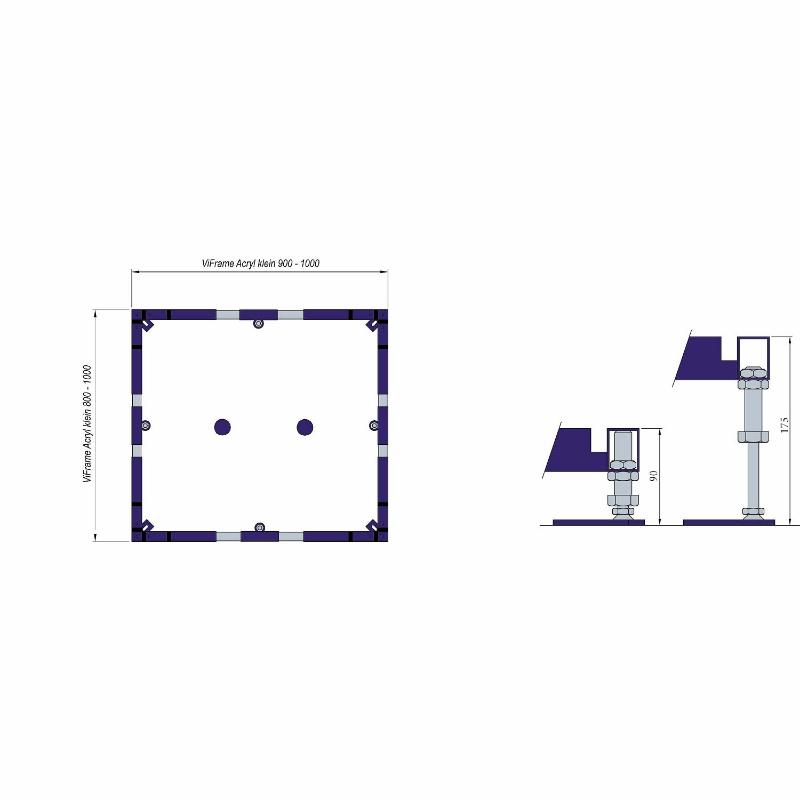 Villeroy & Boch ViFrame für kleinere Duschwannen aus Keramik oder Acryl bis 100 x 100 cm