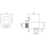 Villeroy & Boch Universal Showers Wandanschlussbogen rund