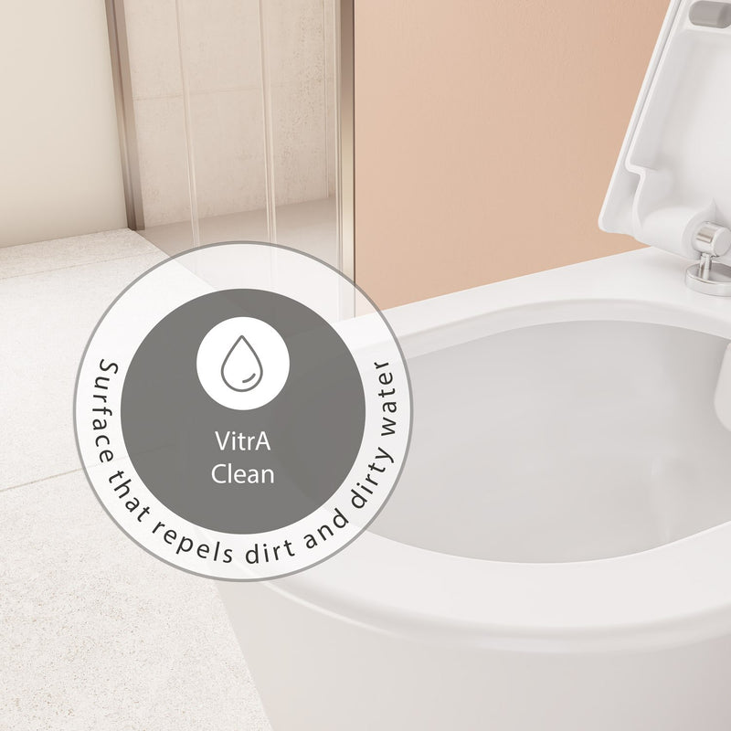 VitrA Options Nest Wand-WC VitrAflush 2.0 mit Bidetfunktion und Armatur