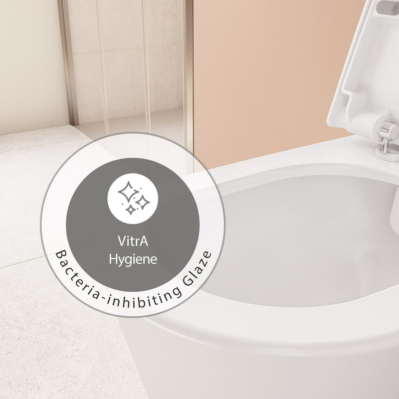 VitrA Options Nest Wand-WC VitrAflush 2.0 mit Bidetfunktion und Armatur