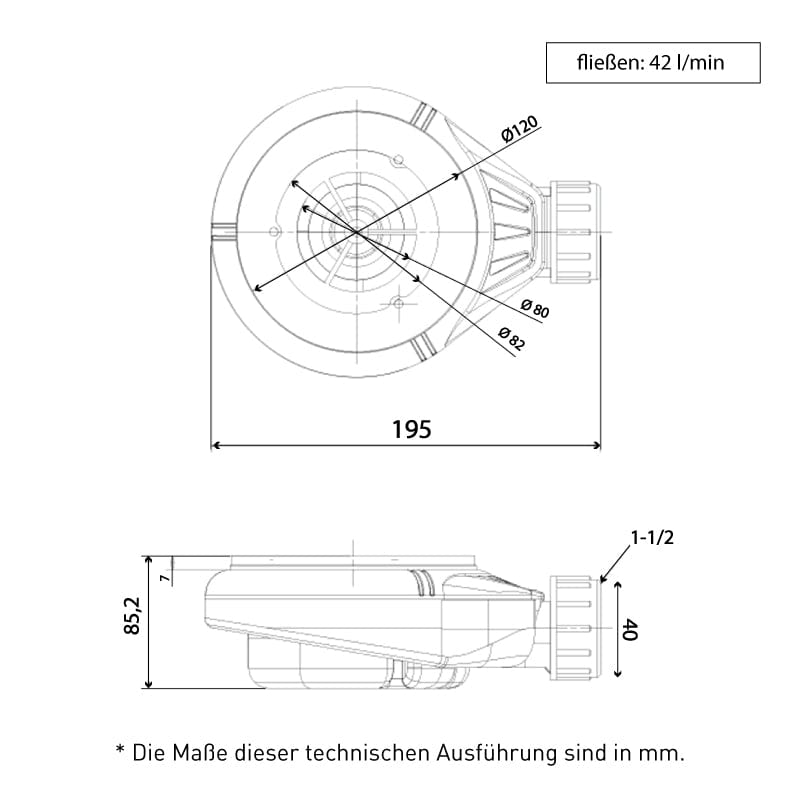 Extra flache Duschwanne, DEKOR CEMENTO, Betongrau