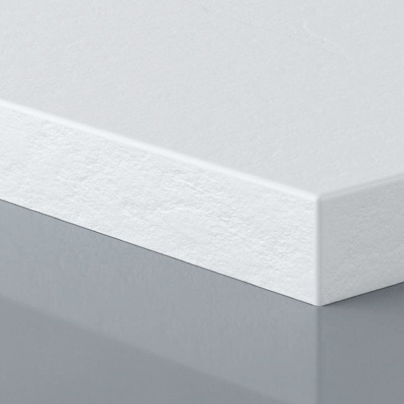 Mineralguss-Duschwanne extra flach mit Rand SARIN WEISS