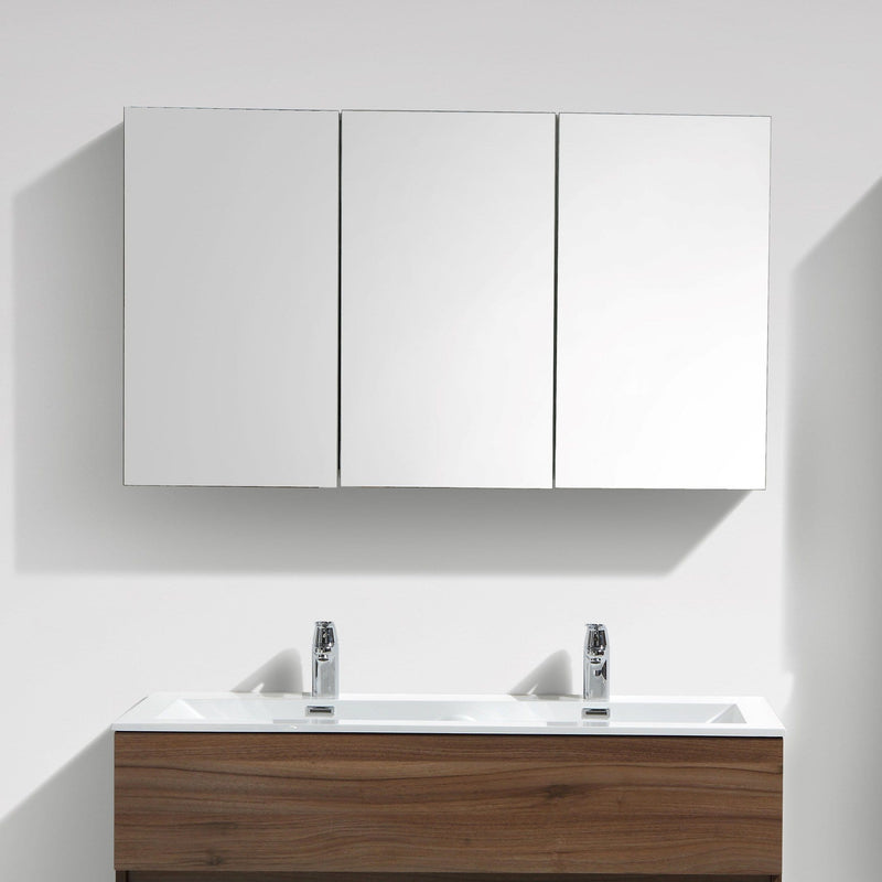 Spiegelschrank Bad, 120 cm, montiert, Nussbaum, SIENA - Welt der Bäder