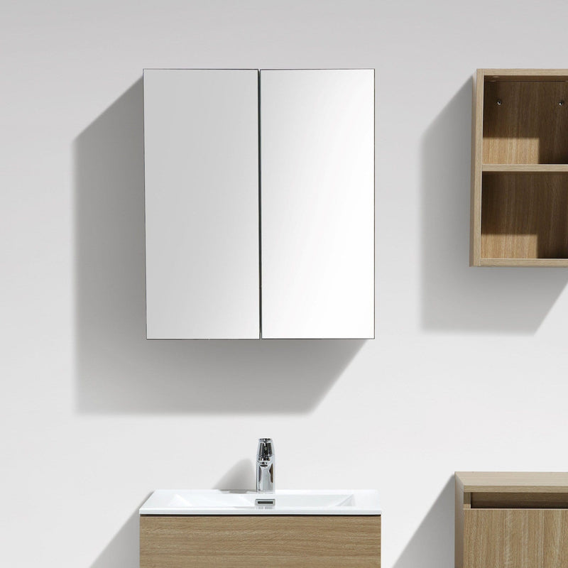 Spiegelschrank Bad, 60 cm, montiert, Eiche hell, SIENA - Welt der Bäder