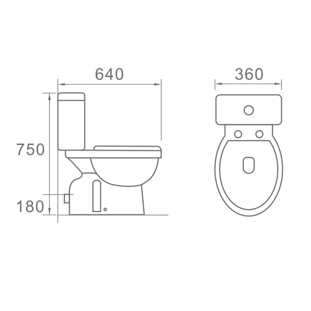 Modernes / Klassisches Stand-WC OBERA - Welt der Bäder