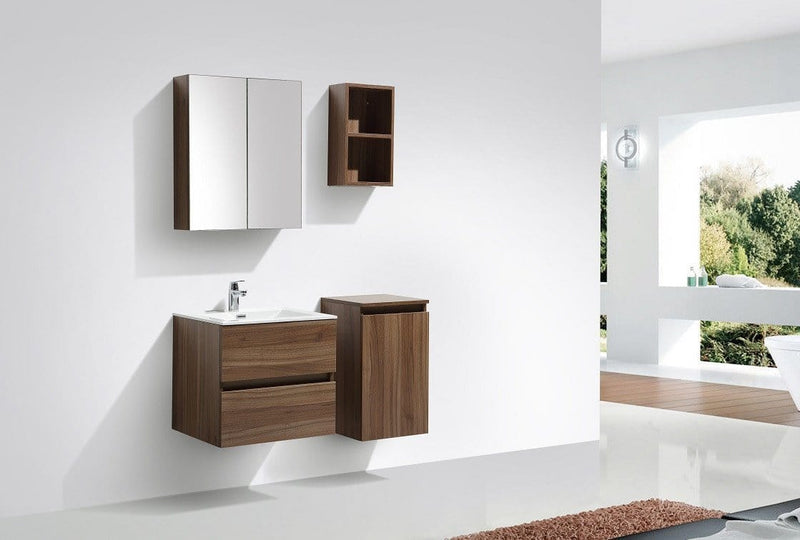 Spiegelschrank Bad, 60 cm, montiert, Nussbaum, SIENA - Welt der Bäder