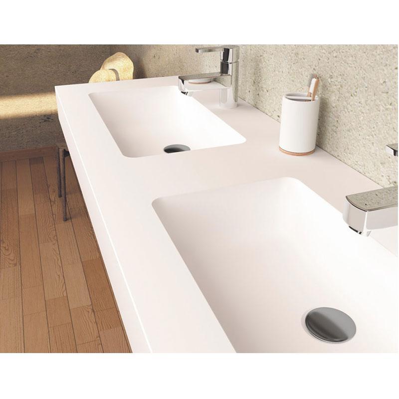 Waschbecken hängend - Solid Surface CARDIFF MURO DOBLE - Welt der Bäder