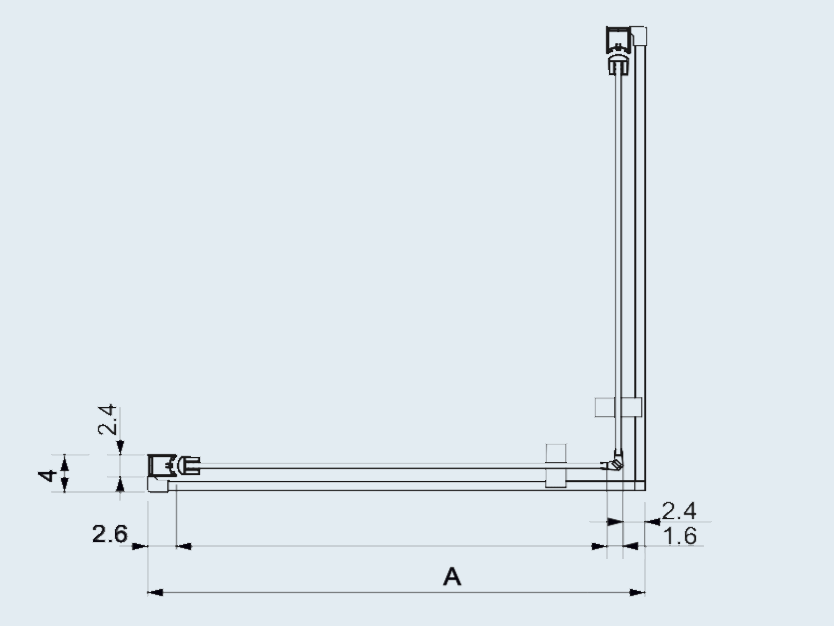 Duschecke mit 2 Flügeltüren NARDI - Glas 6mm