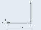 Duschecke mit 2 Flügeltüren NARDI - Glas 6mm