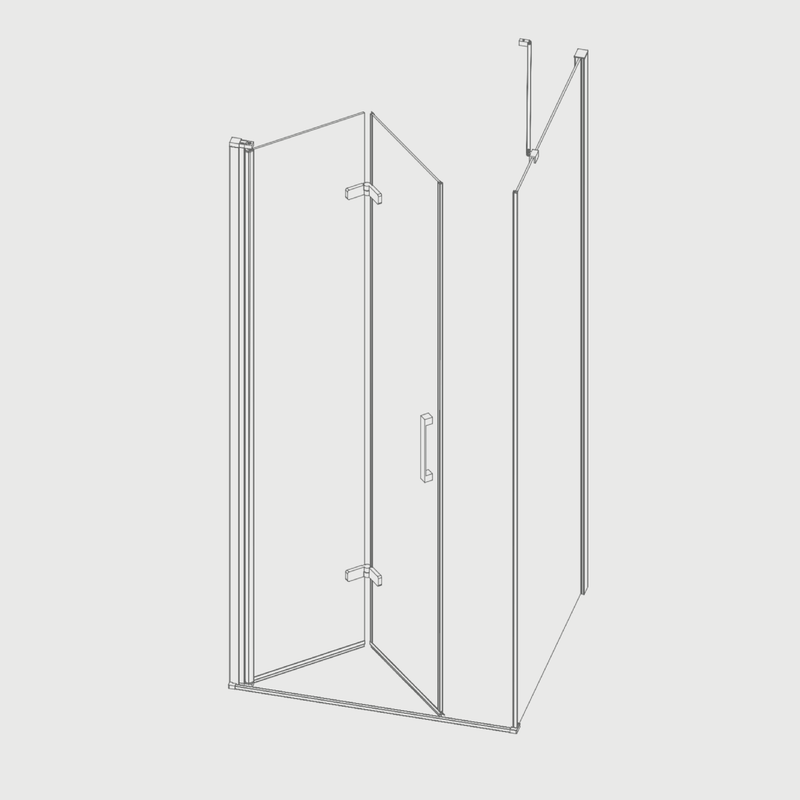 Duschecke mit einer Falttür NARDI - Glas 6mm
