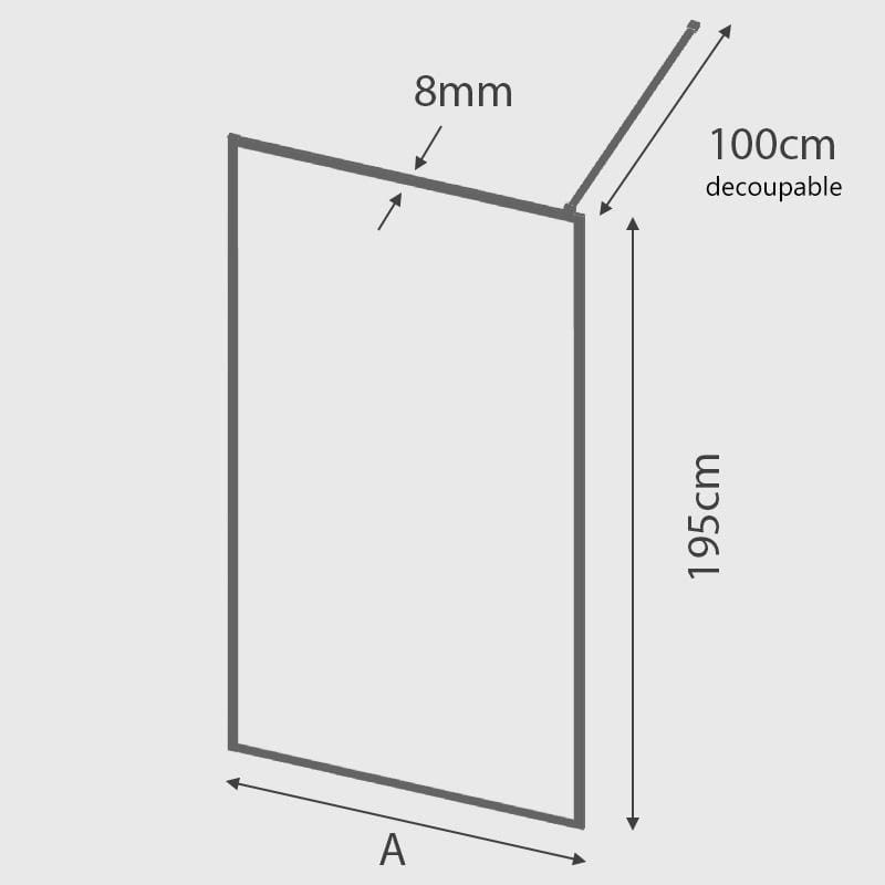 Duschwand FRESH INDUSTRIAL PERI - Glas 8mm - Welt der Bäder