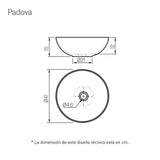 Keramik-Aufsatzwaschbecken PADOVA Ø40 cm - Welt der Bäder