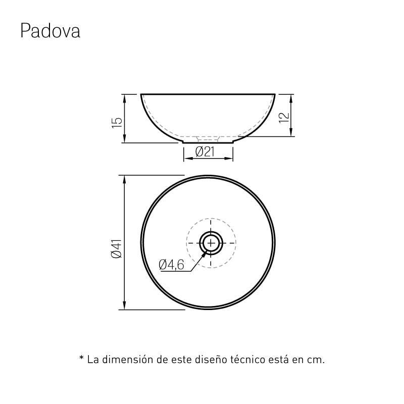 Keramik-Aufsatzwaschbecken PADOVA Ø40 cm - Welt der Bäder