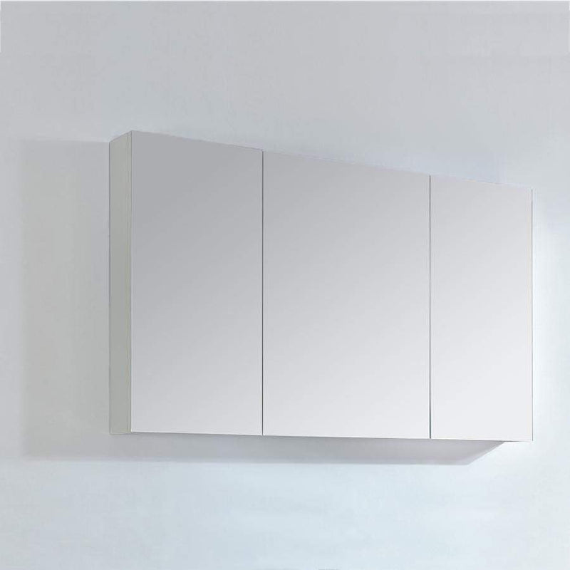 Designer Spiegelschrank in Melamin mit weißem Finish LIMPIO 120 cm - Welt der Bäder