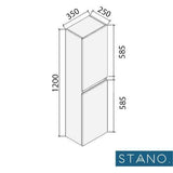 Großer Hängeschrank in Melamin mit weißem Finish LINEA - Welt der Bäder