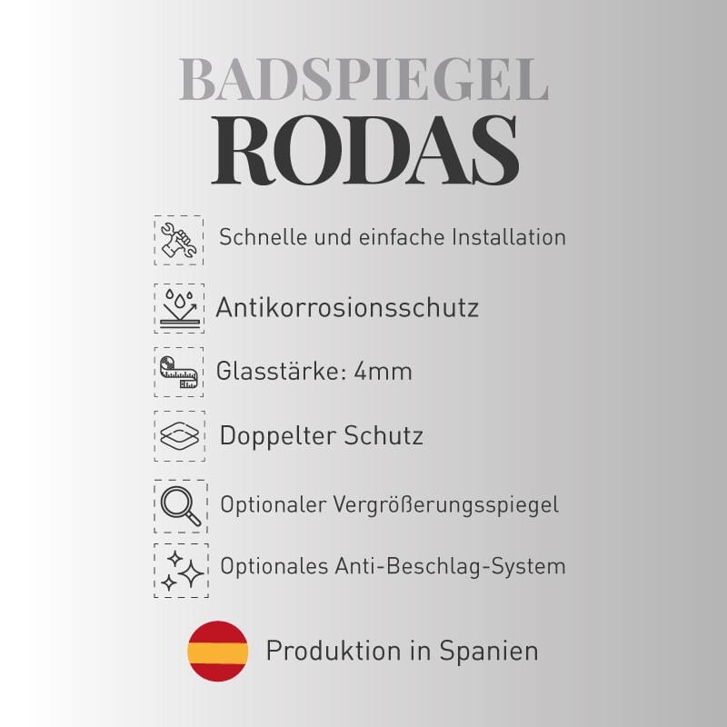 Badspiegel RODAS mit Vergrößerungsspiegel - Welt der Bäder