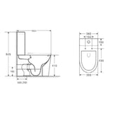 Modernes Stand-WC, Keramik, TURIN, niedriger Spülkasten- Welt der Bäder