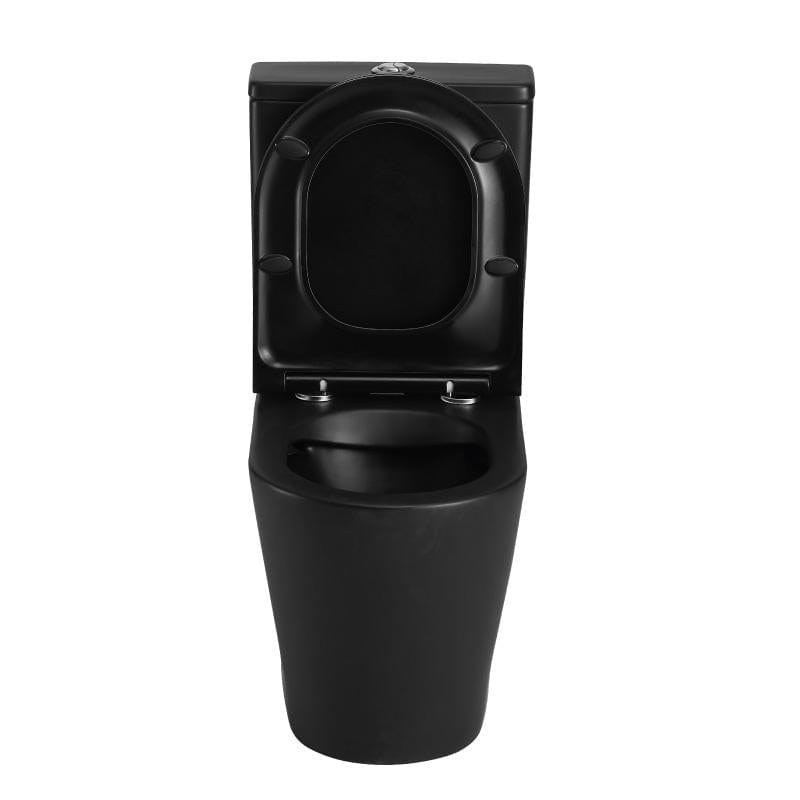 Modernes Stand-WC, Keramik schwarz, TURIN, niedriger Spülkasten- Welt der Bäder