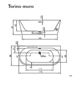 Freistehende Badewanne TORINO MURO SANYCCES - Welt der Bäder