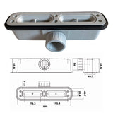 Extra flache Duschwanne COVER, Schieferoptik, ANTHRAZIT